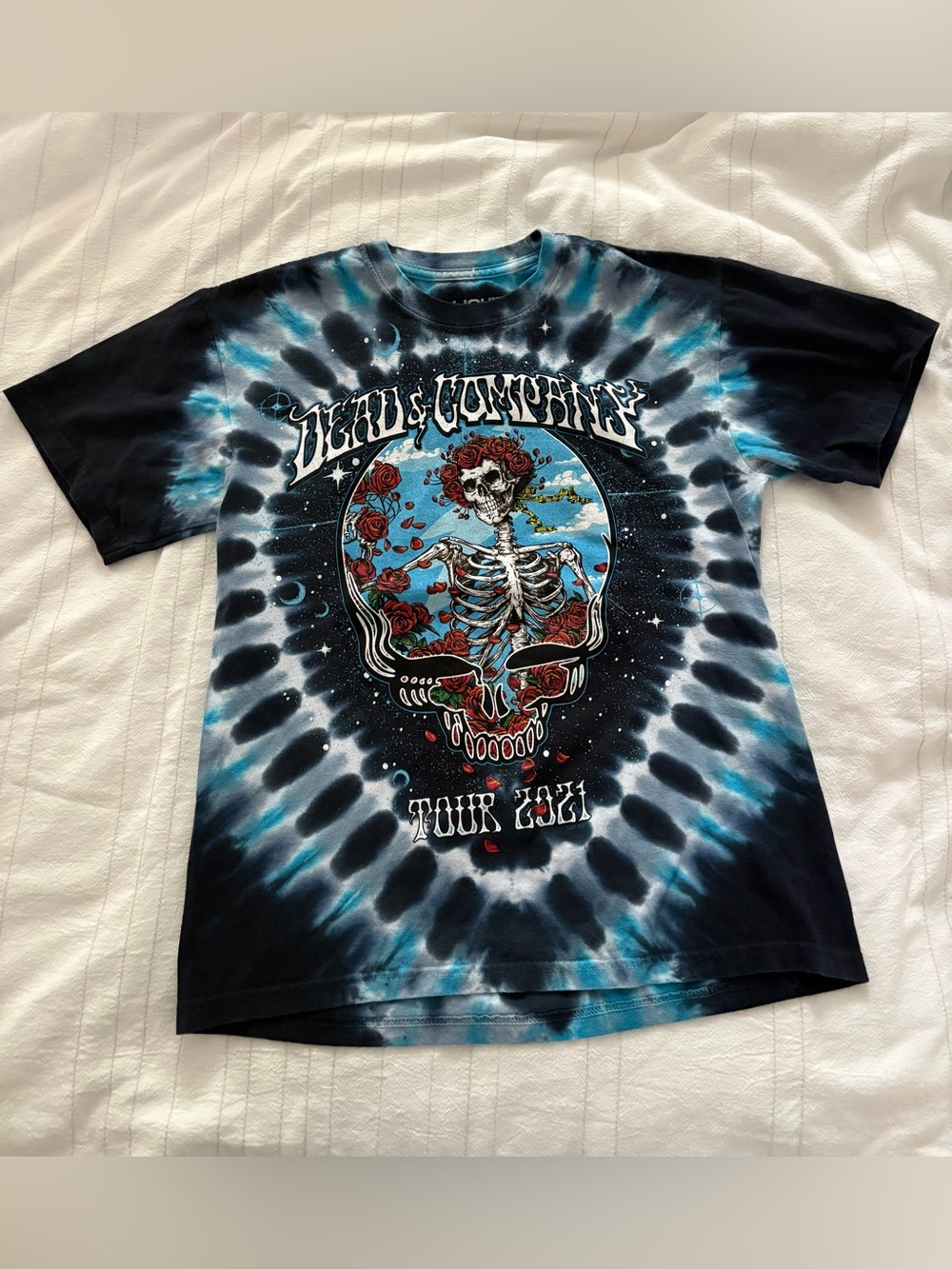 Grateful Dead & Co. 2021 Tour Bertha T-Shirt Small Tie Dye‎ Official Liquid Blue